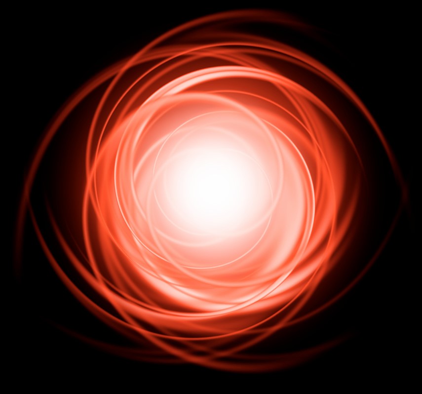 Swirl of light for decorative purposes.